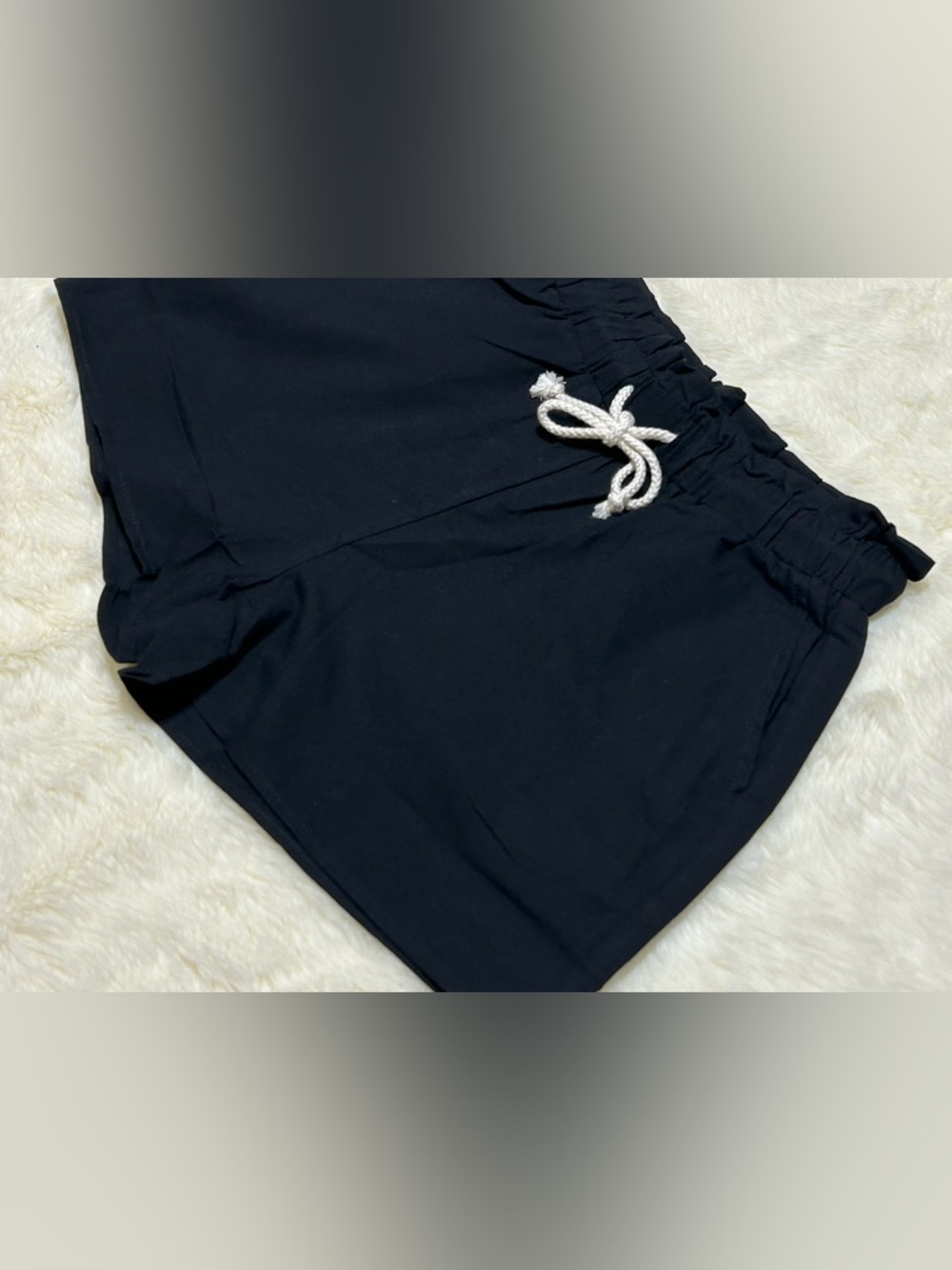 NWT Boutique Women’s Black Drawstring Elastic Waist Pull On Shorts size small - Picture 4 of 8